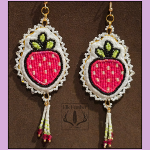 Strawberry beaded earrings