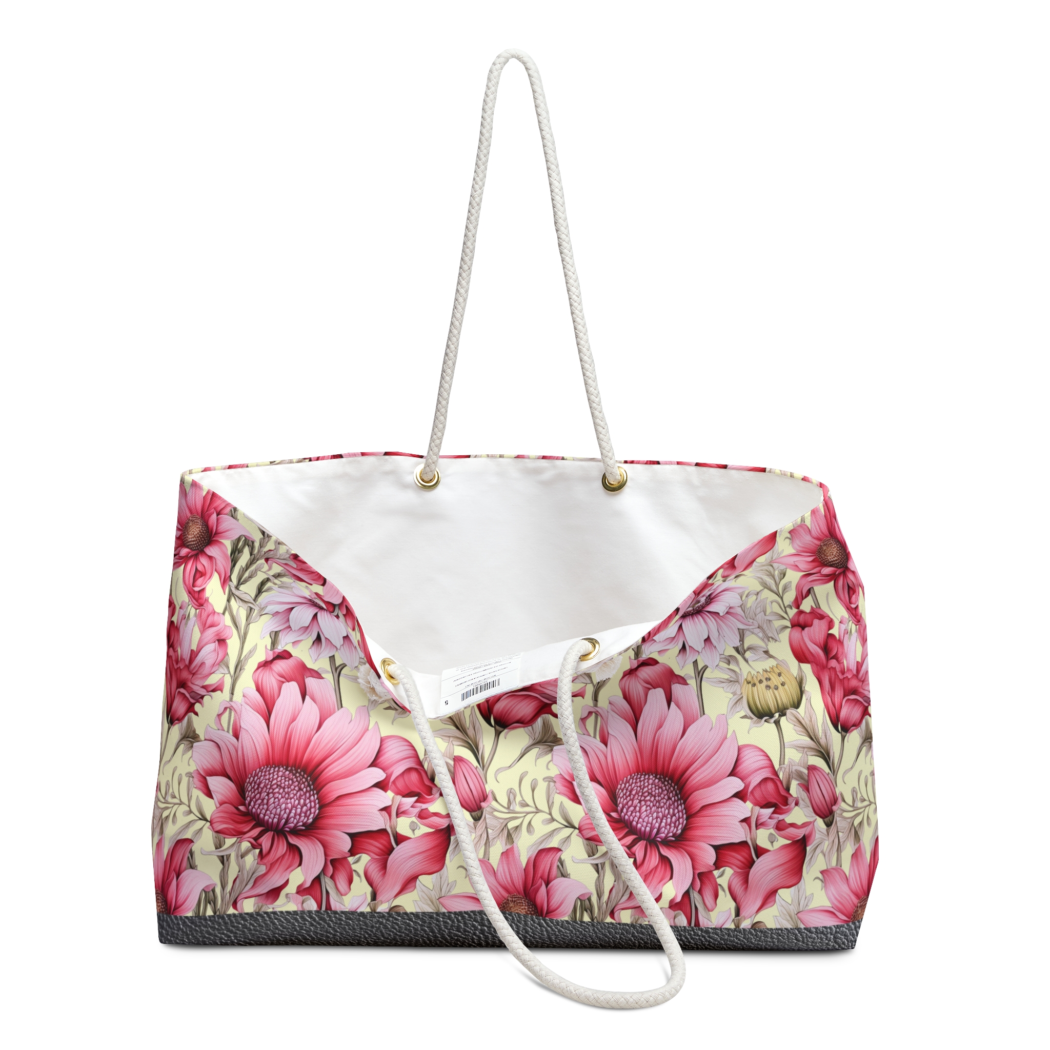 Pink Wildflowers All Over Print Weekender Tote Bag - Nature's Bloom in Stylish Fashion - Perfect Gift Idea 3 Pink Wildflowers All Over Print Weekender Tote Bag - Nature's Bloom in Stylish Fashion - Perfect Gift Idea - Image 3