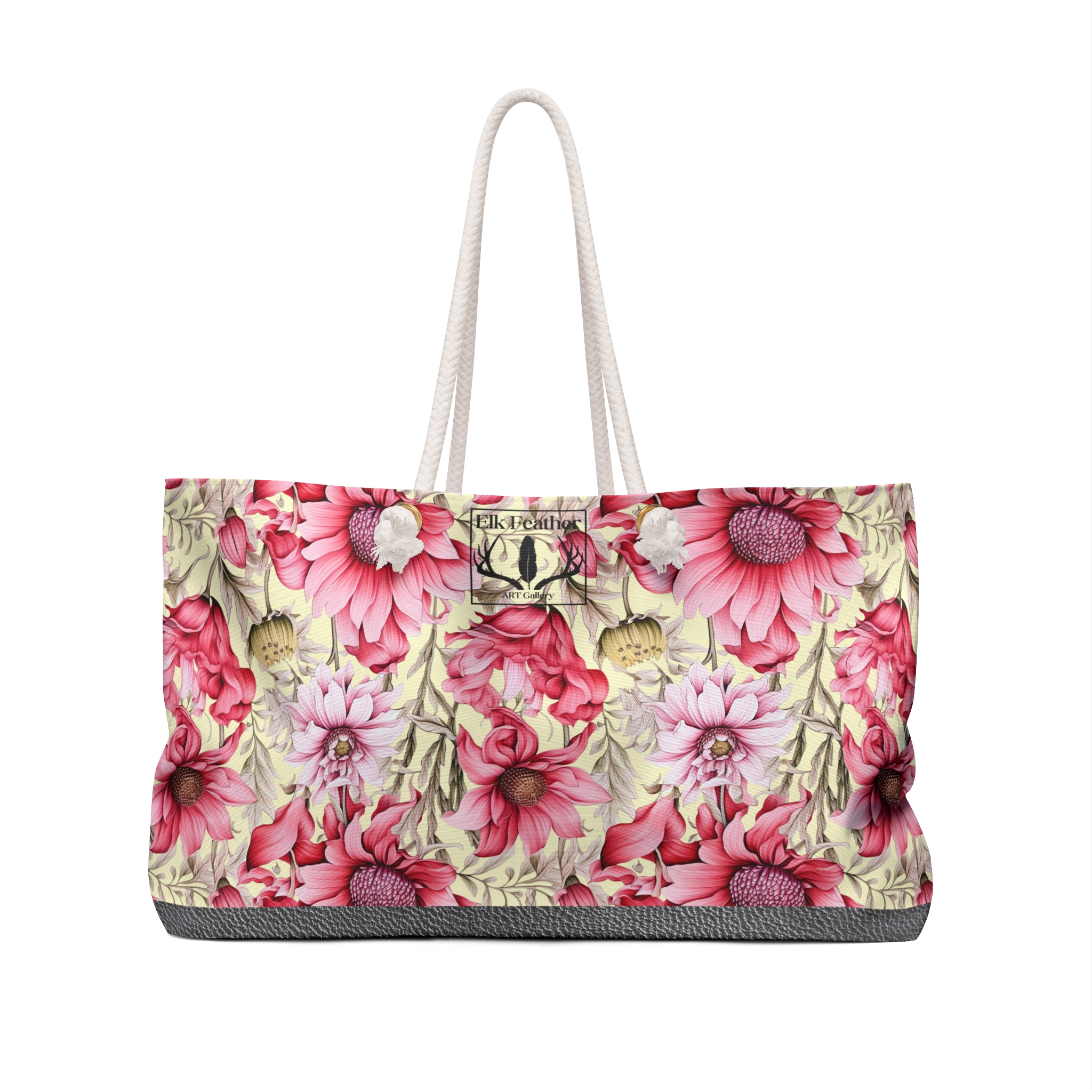 Pink Wildflowers All Over Print Weekender Tote Bag - Nature's Bloom in Stylish Fashion - Perfect Gift Idea 2 Pink Wildflowers All Over Print Weekender Tote Bag - Nature's Bloom in Stylish Fashion - Perfect Gift Idea - Image 2