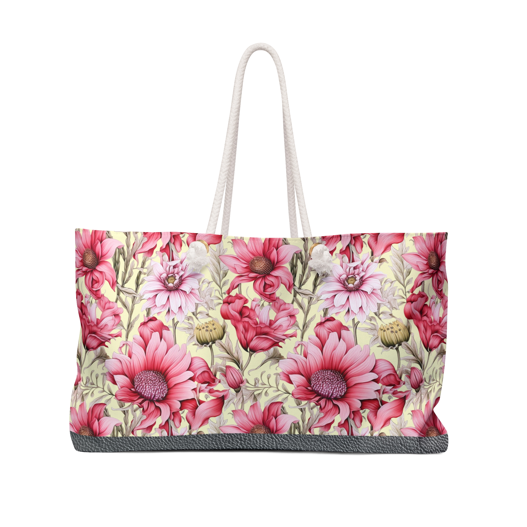 Pink Wildflowers All Over Print Weekender Tote Bag - Nature's Bloom in Stylish Fashion - Perfect Gift Idea 1 Pink Wildflowers All Over Print Weekender Tote Bag - Nature's Bloom in Stylish Fashion - Perfect Gift Idea