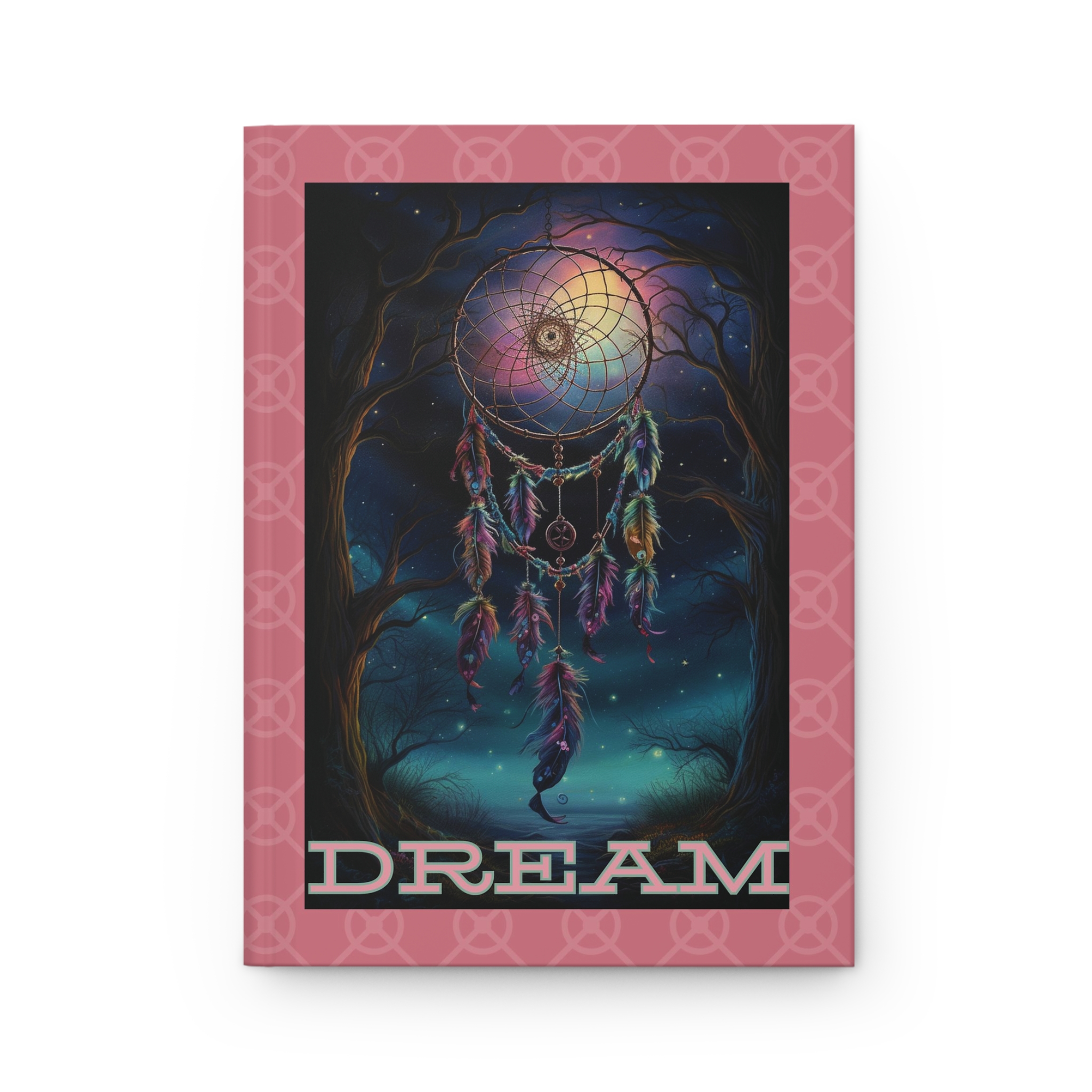 Journal Colorful Sky Dreamcatcher Dream Journal - Hardcover Notebook 5.75" x 8" Pink Geometric Design Dreamcatcher Scene Unique Gift Idea 1 Journal Colorful Sky Dreamcatcher Dream Journal - Hardcover Notebook 5.75" x 8" Pink Geometric Design Dreamcatcher Scene Unique Gift Idea