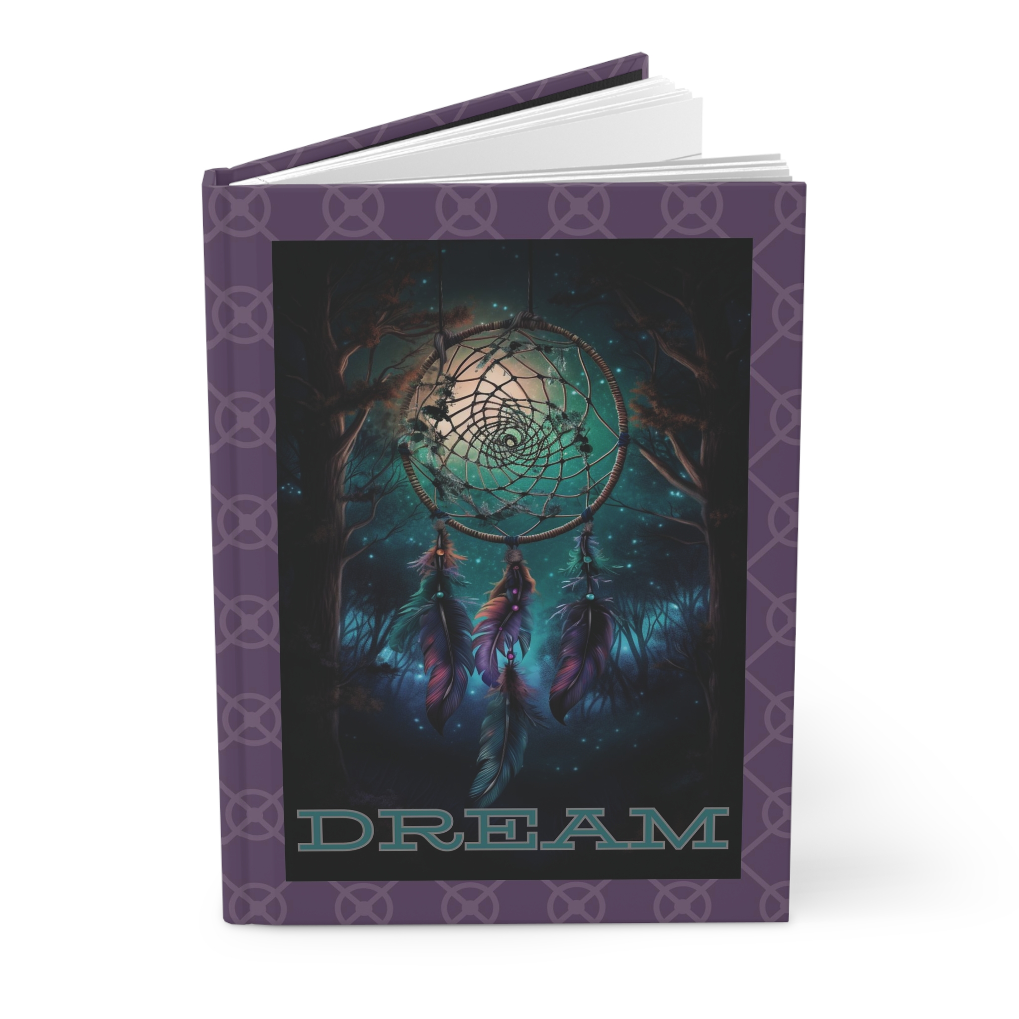 Journal Night Magic Forest Dreamcatcher Dream Journal - Hardcover Notebook 5.75" x 8" Purple Design Dreamcatcher Scene Unique Gift Idea 3 Journal Night Magic Forest Dreamcatcher Dream Journal - Hardcover Notebook 5.75" x 8" Purple Design Dreamcatcher Scene Unique Gift Idea - Image 3
