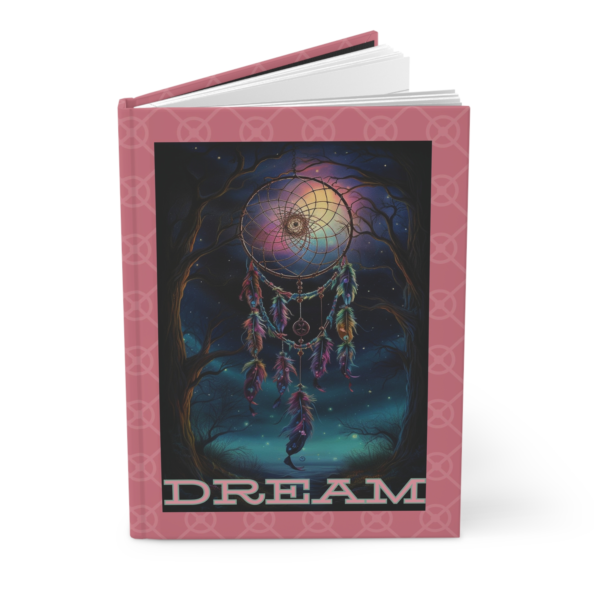 Journal Colorful Sky Dreamcatcher Dream Journal - Hardcover Notebook 5.75" x 8" Pink Geometric Design Dreamcatcher Scene Unique Gift Idea 3 Journal Colorful Sky Dreamcatcher Dream Journal - Hardcover Notebook 5.75" x 8" Pink Geometric Design Dreamcatcher Scene Unique Gift Idea - Image 3